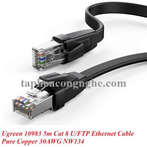 Ugreen 10983 5M CAT8 U-FTP 2000Mhz 30AWG cáp mạng màu đen NW134 30010983